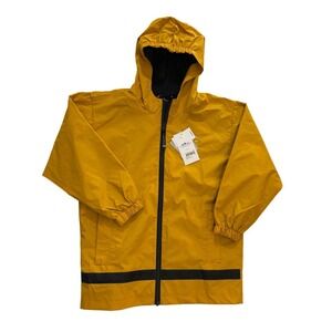 Charles River Apparel kids Waterproof Yellow Hooded Rain Coat Jacket M (10/12)